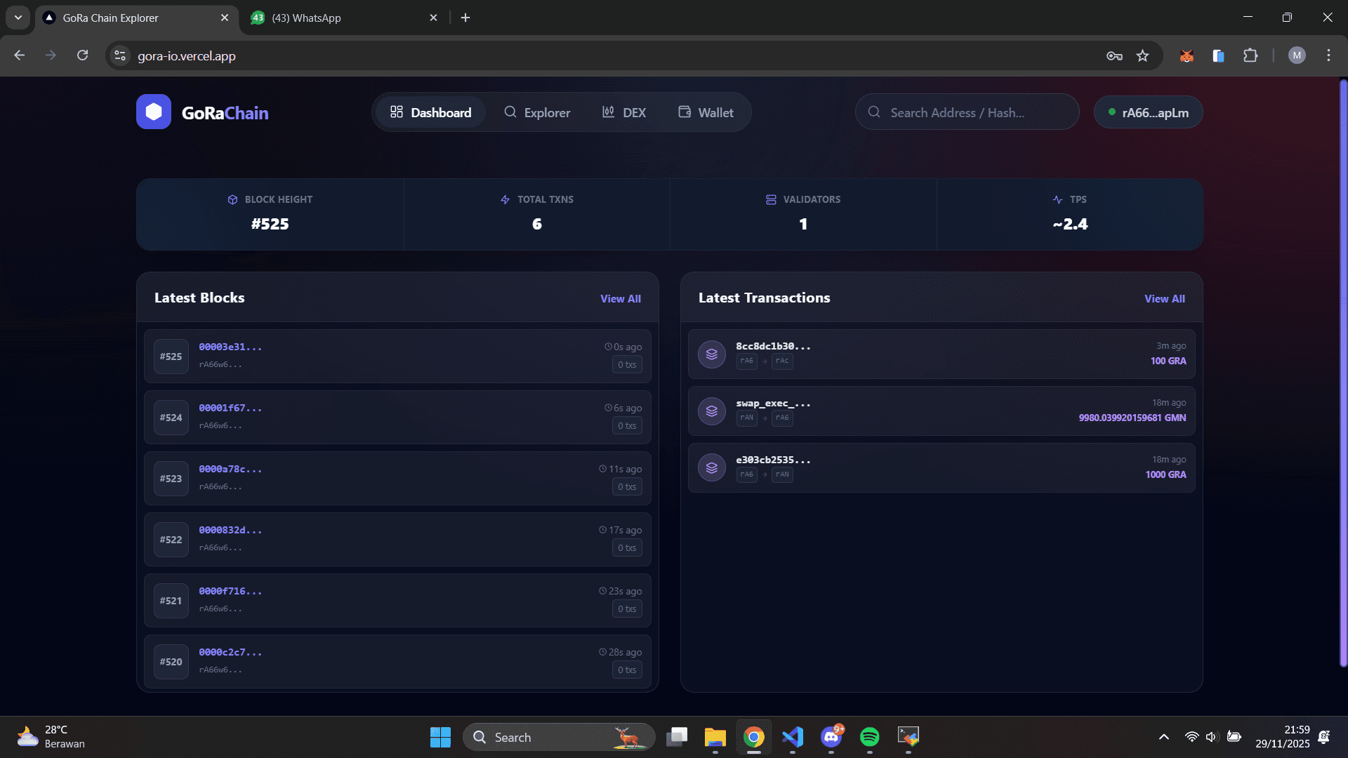 gora blockchain mini